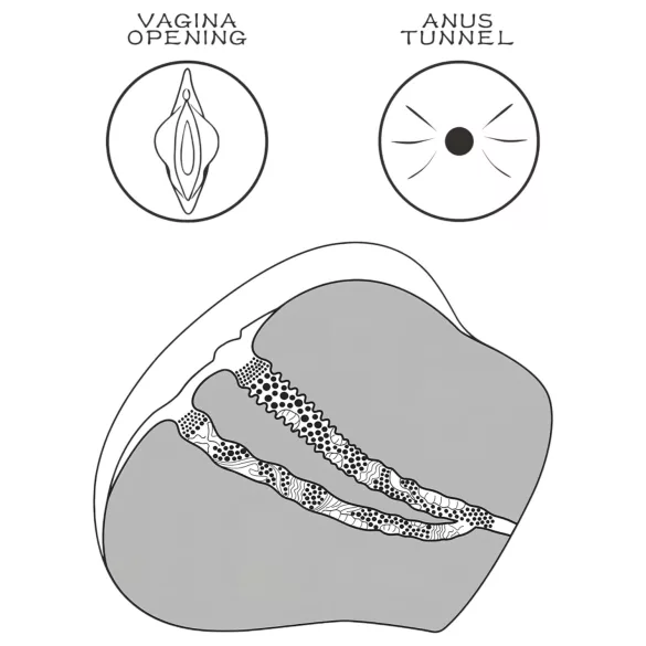 Lovetoy Streetgirl's 4 - Masturbator Torso mit Vagina und Anus (Natur)