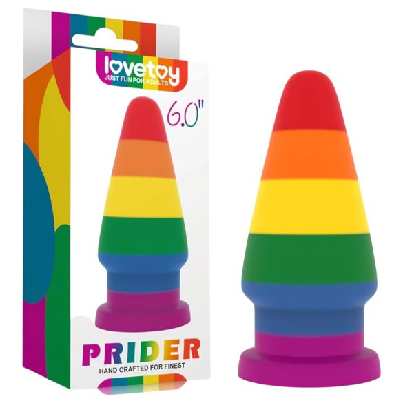Lovetoy Prider - Regenbogen Analplug - 15 cm