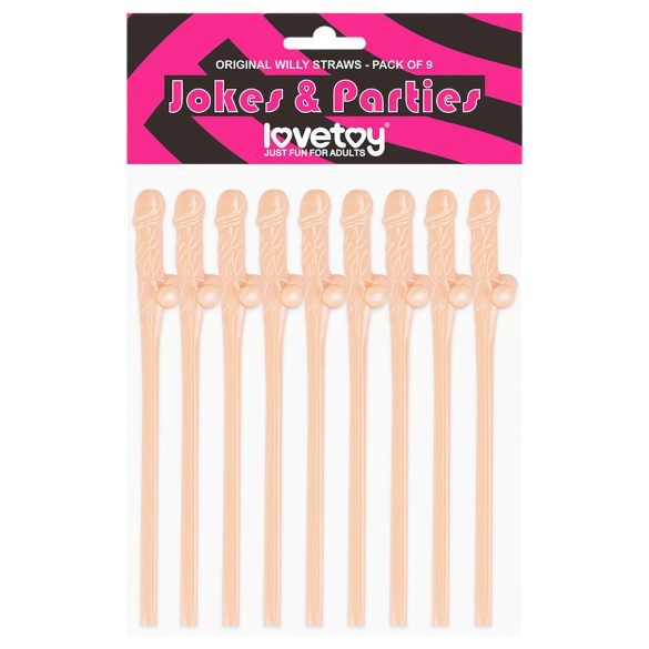 Lovetoy - Realistischer Penistrinkhalm (Natur)