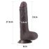 Lovetoy Sliding-Skin Doppel-Schicht Dildo - Braun, 18cm