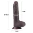 Lovetoy Sliding-Skin - zweischichtiger Dildo - 18cm (braun)