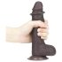 Lovetoy Sliding-Skin Doppel-Schicht Dildo - Braun, 18cm