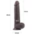 Lovetoy Sliding-Skin - zweischichtiger Dildo - 23cm (braun)