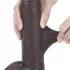 Lovetoy Sliding-Skin - zweischichtiger Dildo - 23cm (braun)