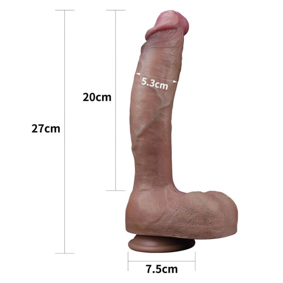 Lovetoy Nature Cock - Doppelstruktur naturgetreuer Dildo - 26cm (natur)