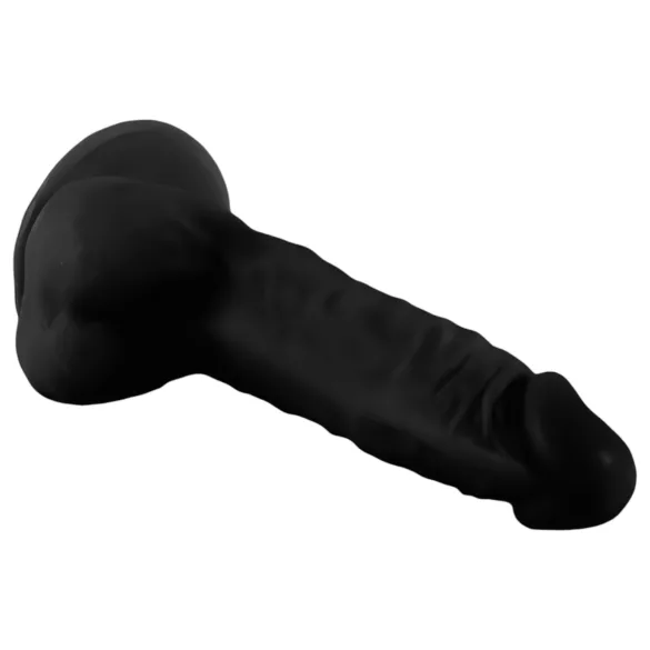 Mr. Rude - Saugnapf-Dildo mit Hoden, realistisch - 19cm (schwarz)