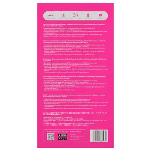 LOVENSE Osci 3 - Vibrator mit Klitorisstimulator (pink)
