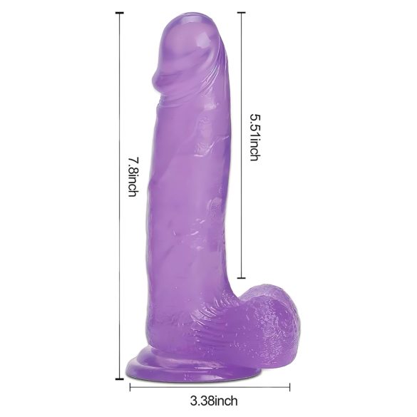 Tracy's Dog Jelly 8 - Saugnapf-Dildo mit Hoden (Lila)