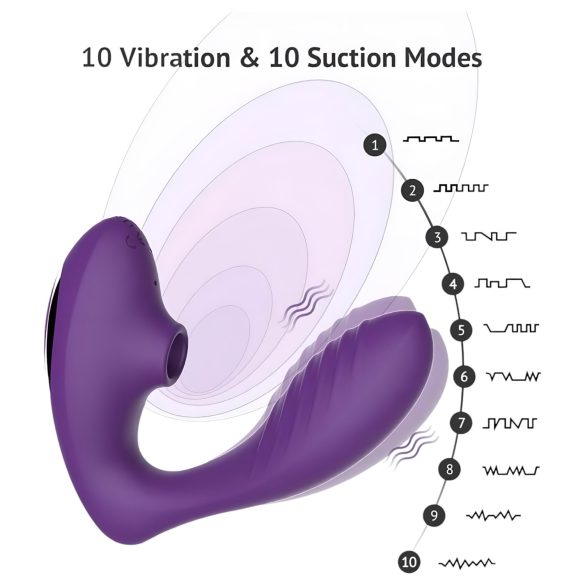 Tracy's Dog 2 - 2in1 Luftwellen-Vibrator (Lila)