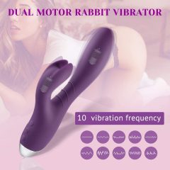   Tracy's Dog Rabbit - wasserdichter, batteriebetriebener Klitorisvibrator (lila)
