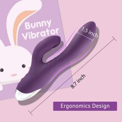   Tracy's Dog Rabbit - wasserdichter, batteriebetriebener Klitorisvibrator (lila)