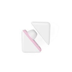   Vibeconnect - akkubetriebener Klitorissauger mit Luftwellentechnologie (Weiß-Pfirsich)