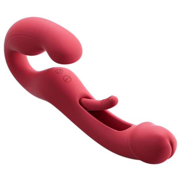 Honey Play Box Harmony Duo - Intelligenter Auflege-Vibrator mit Zunge (Rot)