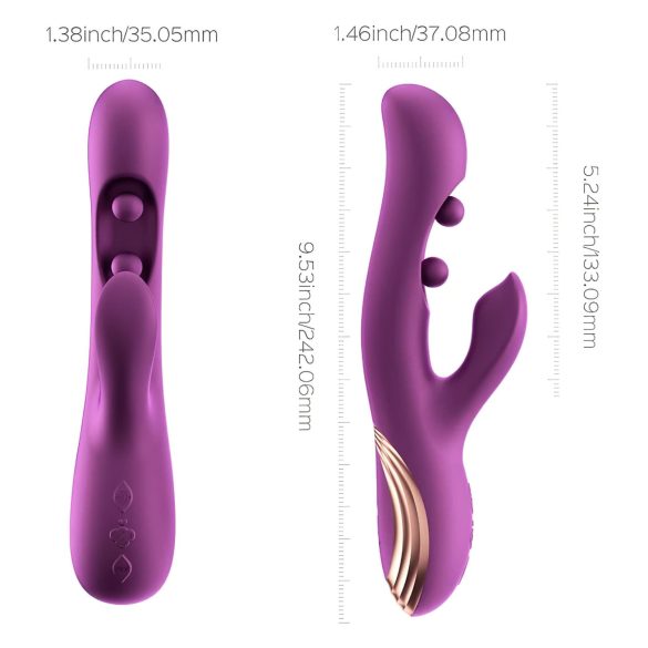 Honey Play Box Gem - Intelligenter G-Punkt- und Klitoris-Vibrator mit Perlen (Lila)