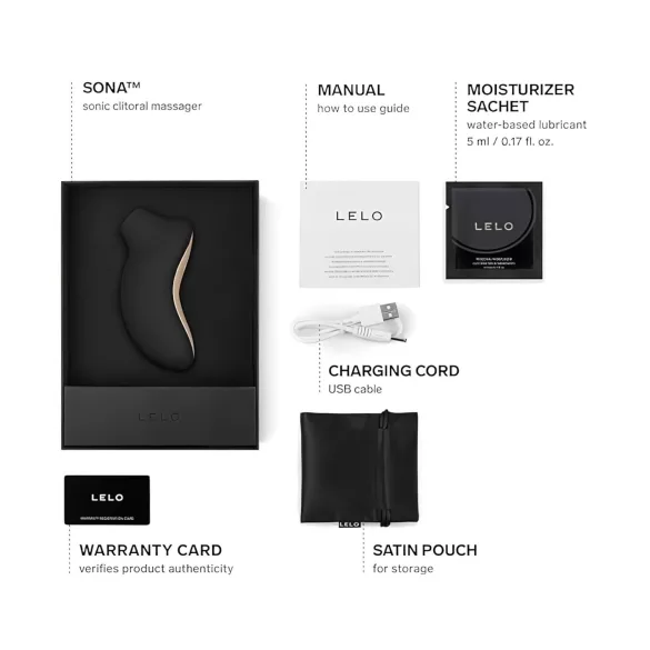 LELO Sona - Schallwellenvibrator für den Kitzler (Schwarz)