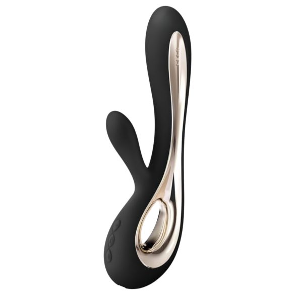 LELO Soraya 2 - Wiederaufladbarer, wasserdichter Vibrator mit Klitorisarm (schwarz)