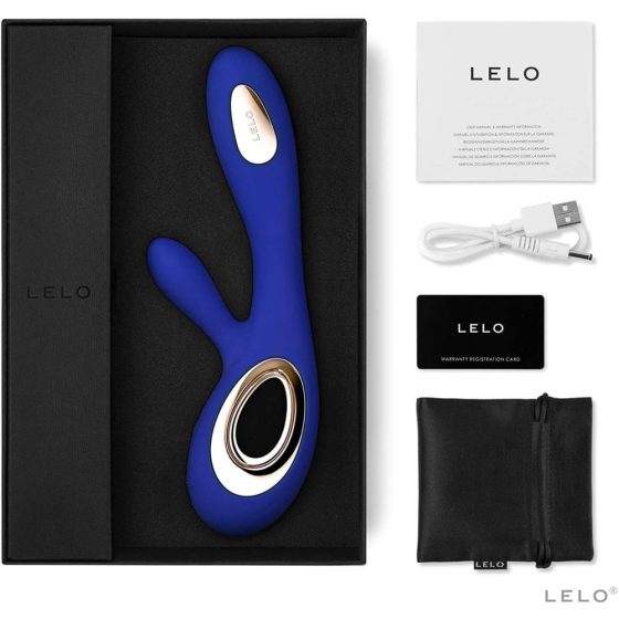 LELO Soraya Wave - akkubetriebener Vibrator mit Klitorisarm und nickender Funktion (blau)