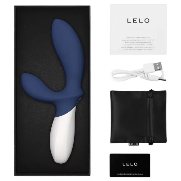 LELO Loki Wave 2 - Wiederaufladbarer, wasserdichter Prostata-Vibrator (blau)