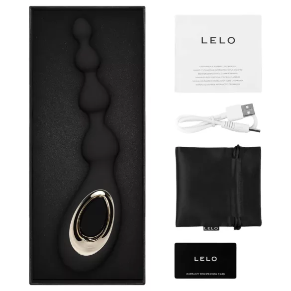 LELO Soraya Beads - Wiederaufladbarer, wasserdichter Analvibrator (schwarz)