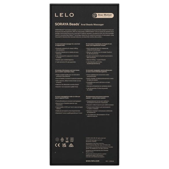 LELO Soraya Beads - akku, wasserdichter Analvibrator (lila)