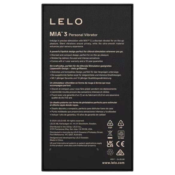 LELO Mia 3 - Reise-Lippenstift-Vibrator (rosa)