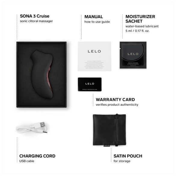 LELO Sona 3 Cruise - Schallwellen-Klitorisstimulator (Schwarz)