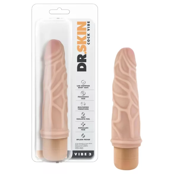 Dr. Skin Vibe Nr. 3 - lebensechter Vibrator (natur)