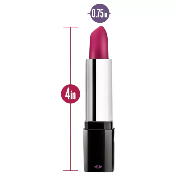 Blush Lipstick Rosé - wasserdichter Vibrator in Lippenstiftform (schwarz-pink)
