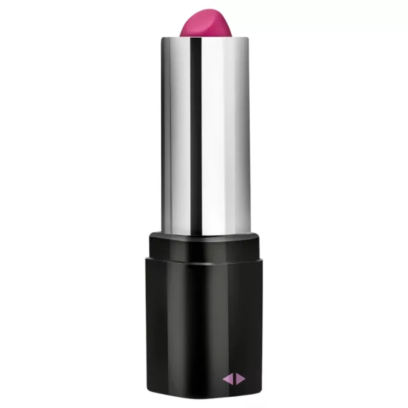 Blush Lipstick Rosé - wasserdichter Vibrator in Lippenstiftform (schwarz-pink)