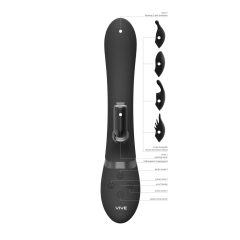   Vive Chou - akkubetriebener Vibrator mit austauschbarem Klitorisarm (schwarz)