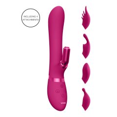   Vive Chou - Akkubetriebener Vibrator mit austauschbarem Klitorisaufsatz (Rosa)