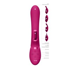   Vive Chou - Akkubetriebener Vibrator mit austauschbarem Klitorisaufsatz (Rosa)