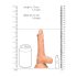 RealRock Dong 7 - naturgetreuer Dildo mit Hoden (17cm) - Hautfarben