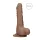 RealRock Dong 7 - Lebensechter Dunkel-Natur Dildo mit Hoden (17cm)
