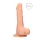 RealRock Dong 8 - naturgetreuer, realitätsnaher Dildo mit Hoden (20 cm) - hautfarben