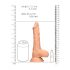 RealRock Dong 8 - naturgetreuer, realitätsnaher Dildo mit Hoden (20 cm) - hautfarben