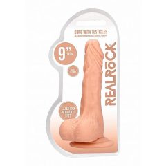   RealRock Dong 9 - realistischer Dildo mit Hoden (23cm) - Natur