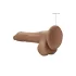 RealRock Dong 10 - Realistischer, skrotaler Dildo (25cm) - Dunkel Natur