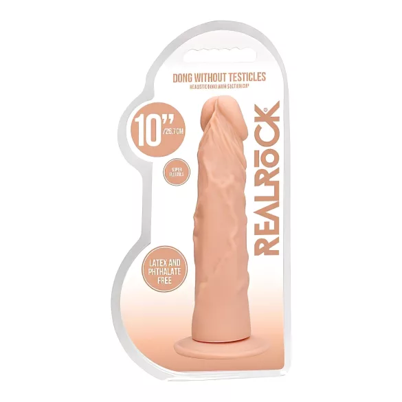RealRock Dong 10 - naturgetreuer Dildo (25 cm) - naturfarben