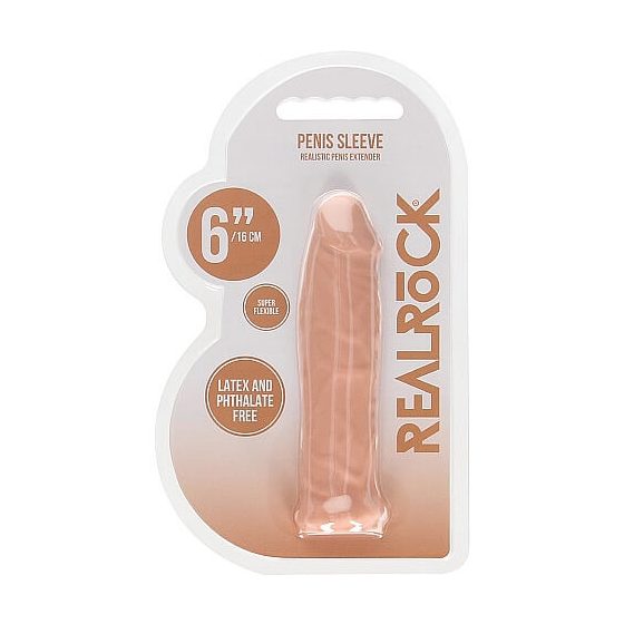 RealRock Penis Sleeve 6 - Penis-Hülle (17cm) - Natur