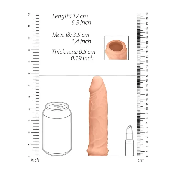 RealRock Penishülle 17cm - natürlich