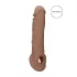 RealRock Penis Sleeve 8 - Penishülle (21cm) - dunkler Naturton