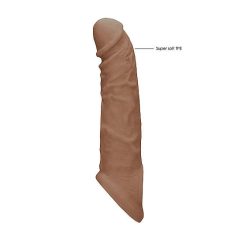   RealRock Penis-Hülse 8 - Penisverlängerung (21cm) - dunkles Natur