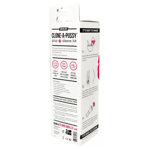 Clone-a-Pussy - Vulvaabdruck- und Manschettenset (Pink)