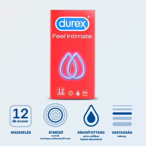 Durex Feel Intimate - Dünnwandiges Kondom (12 Stück)