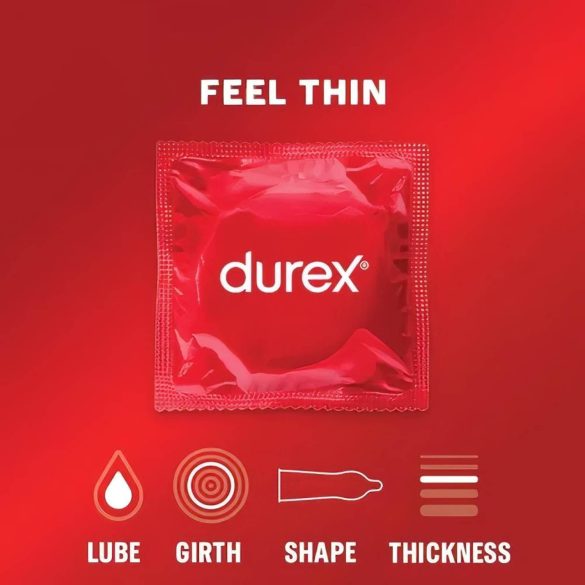 Durex Feel Thin - Natürliche Gefühl Kondome (12 Stk)