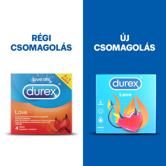 Durex Condom Love - Leicht anzulegendes Kondom (4 Stück)