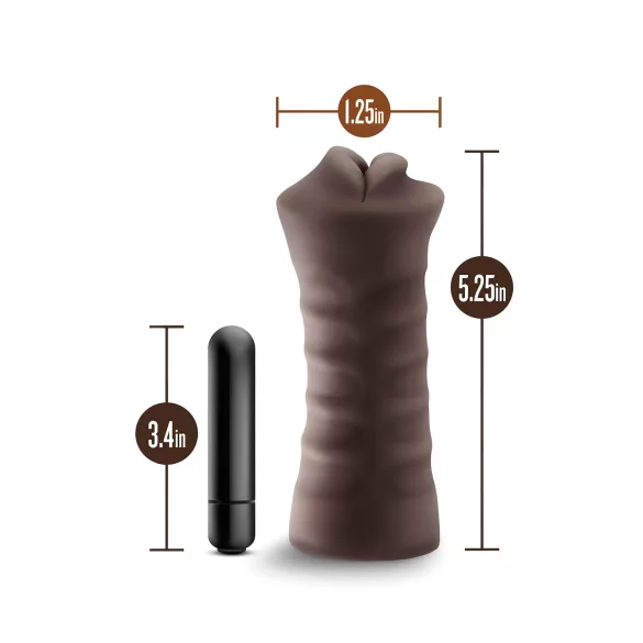Enlust Krystal - Vibrations-Kunstmund mit KI-Bildern (braun)