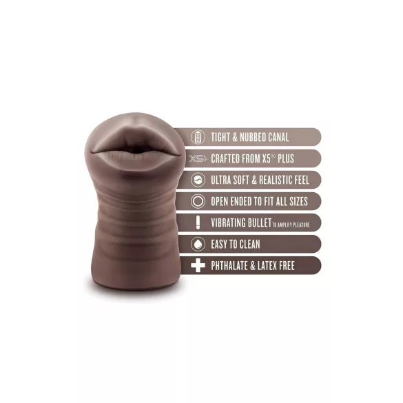 Enlust Krystal - Vibrations-Kunstmund mit KI-Bildern (braun)