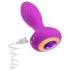 Oh My Gem – Vibrierender Analplug mit Kristall (lila)